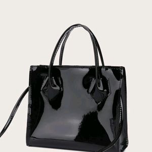 Patent Leather Satchel Bag